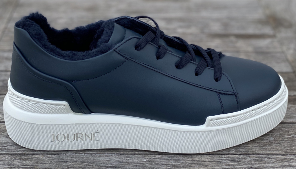 Journé Leder Gefütterte Sneaker