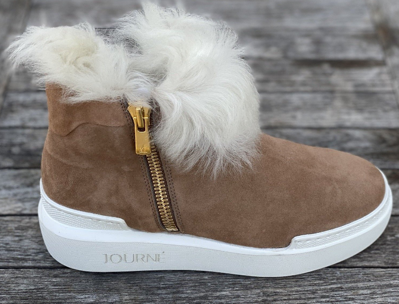 Journé Exklusiver Luxus - Furry Zip Chelsea