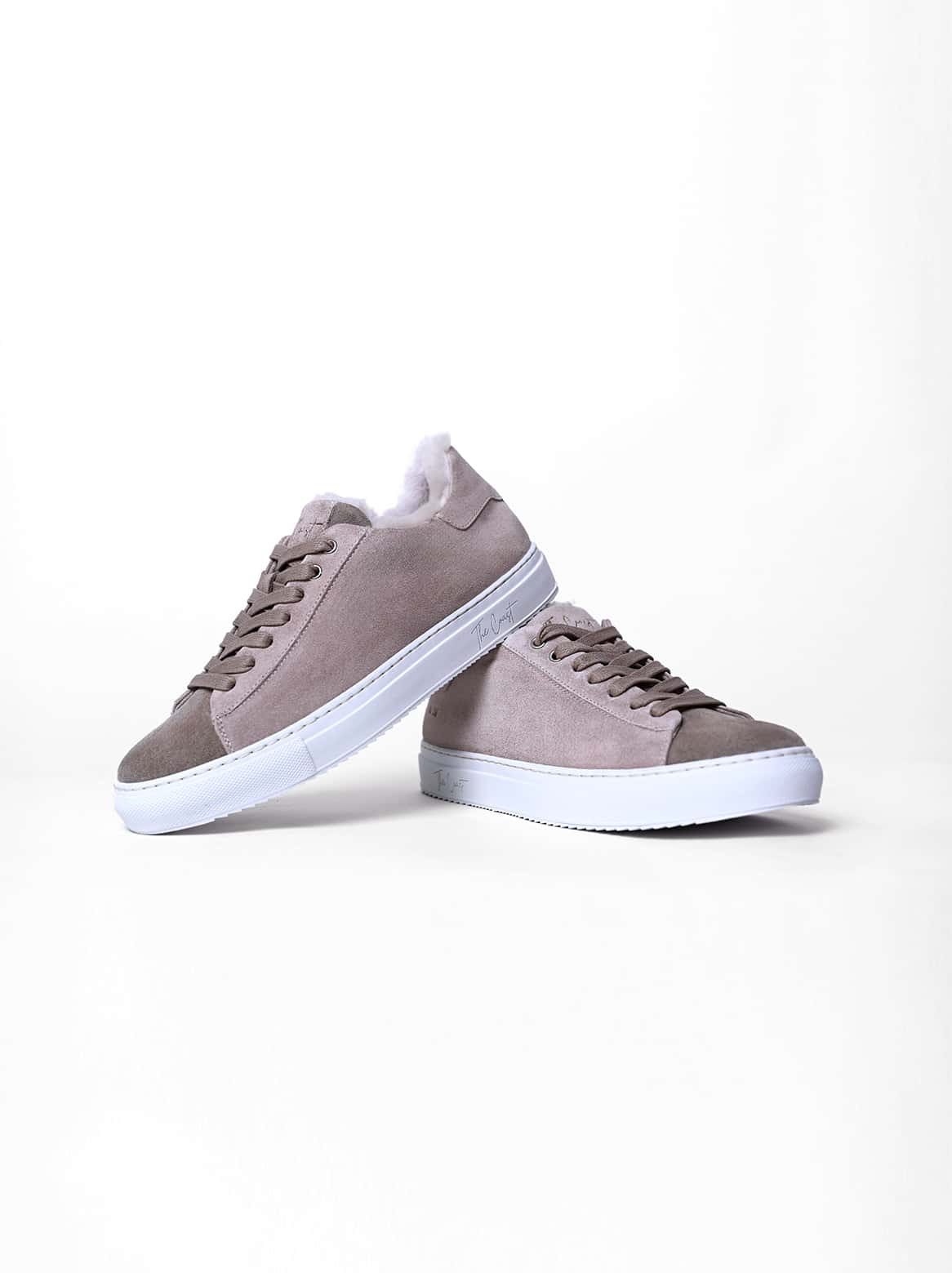 Karin Sneaker Taupe – Paar aus Ziegenvelours