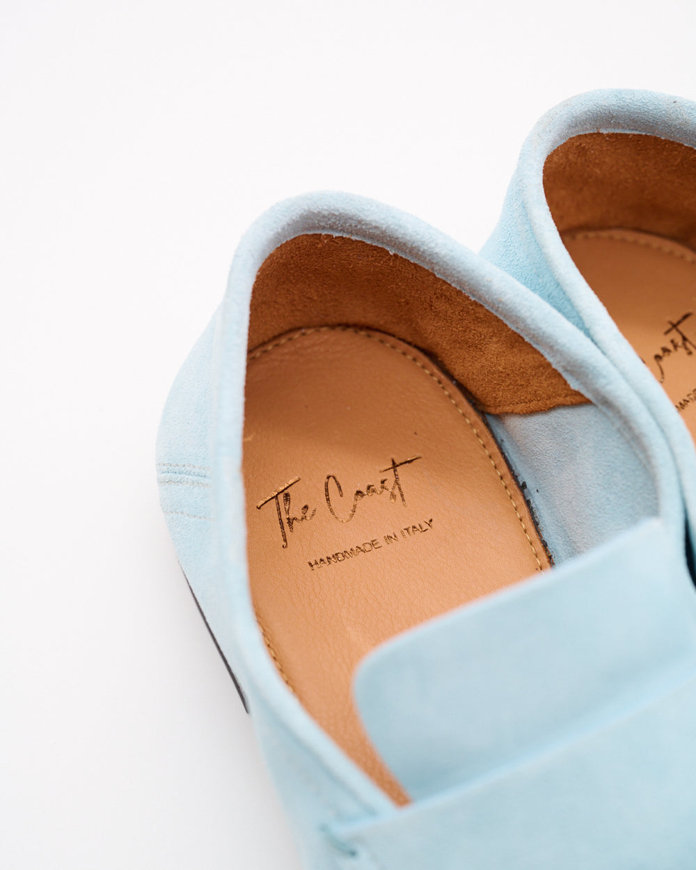 Draufsicht auf das Paar: Leonardo Loafer Azzurro, weich gefüttert