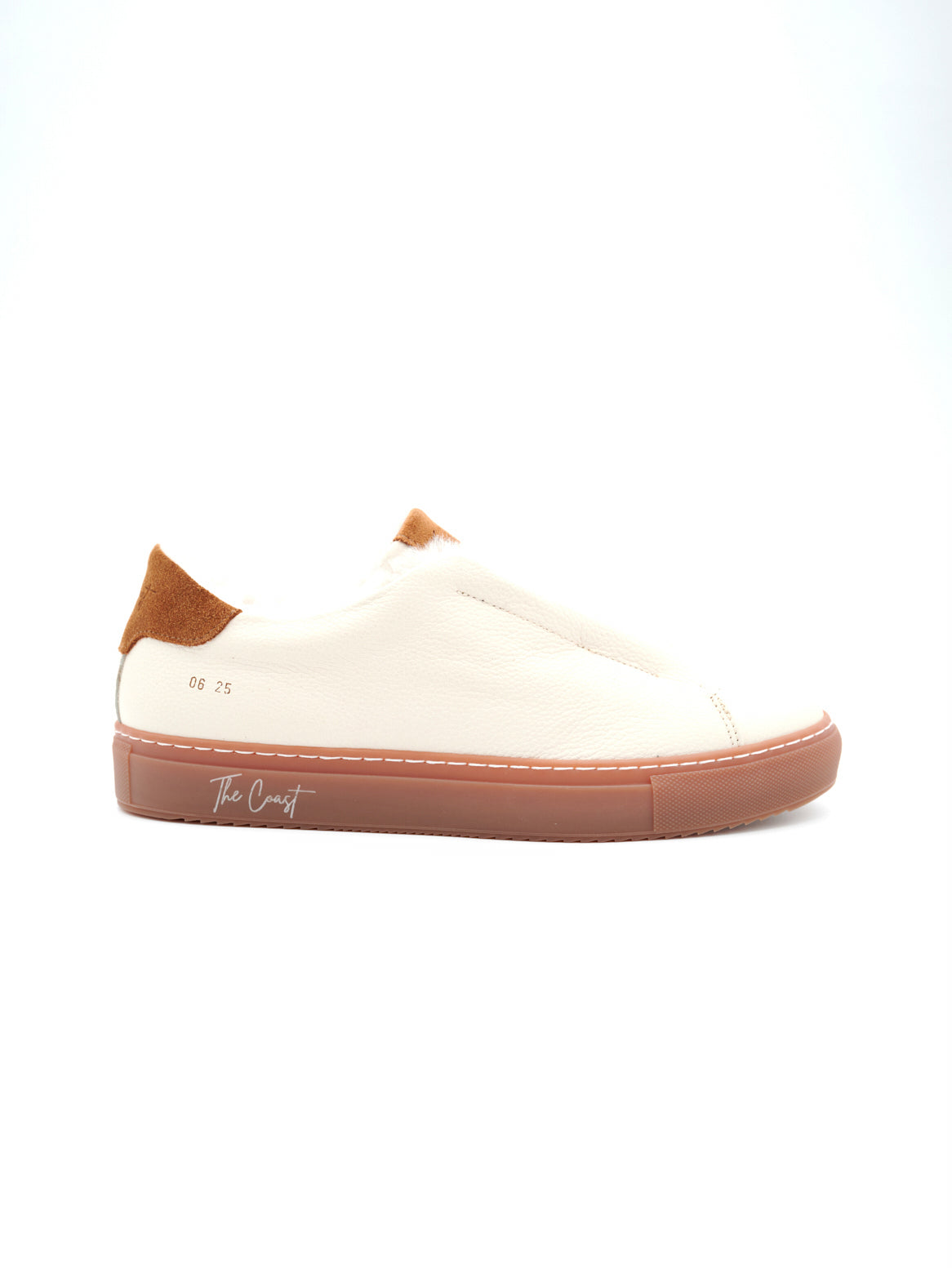 Beni Slip-In Sneaker in Creme Seitenansicht freigestellt