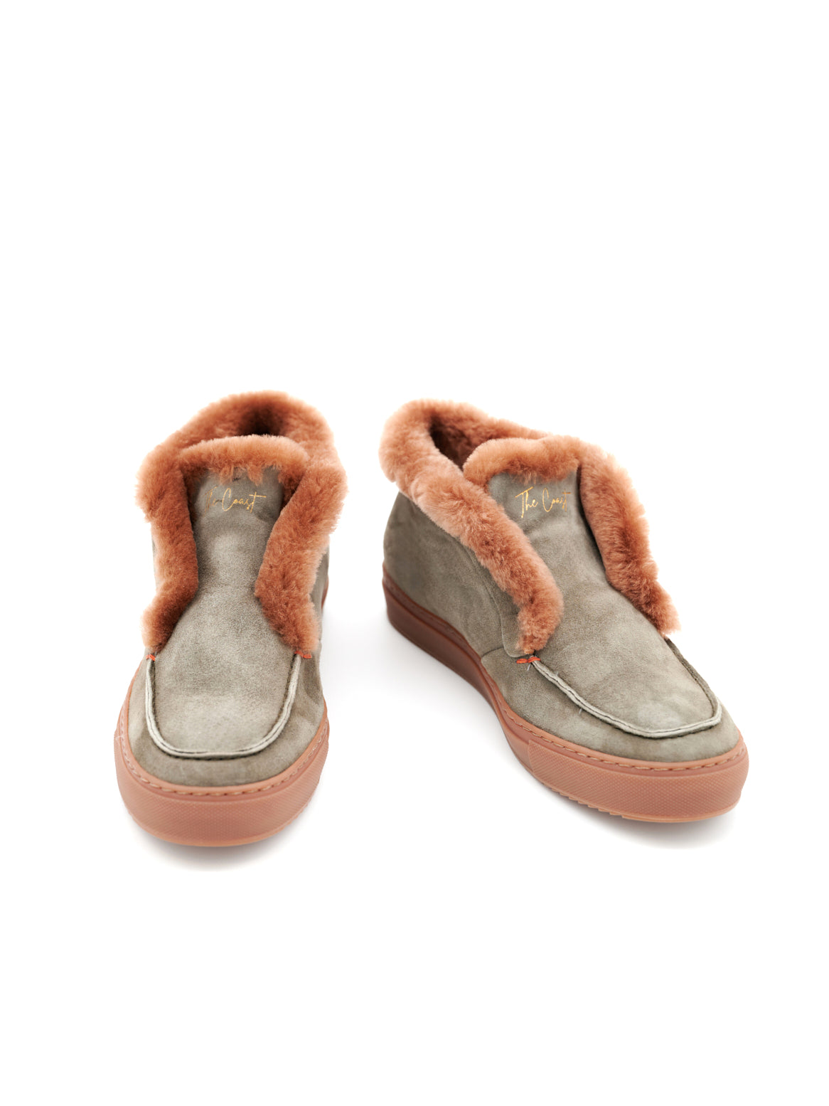 Charles Mossgrün – Boot-Sneaker Paar mit braunem Lammfellfutter