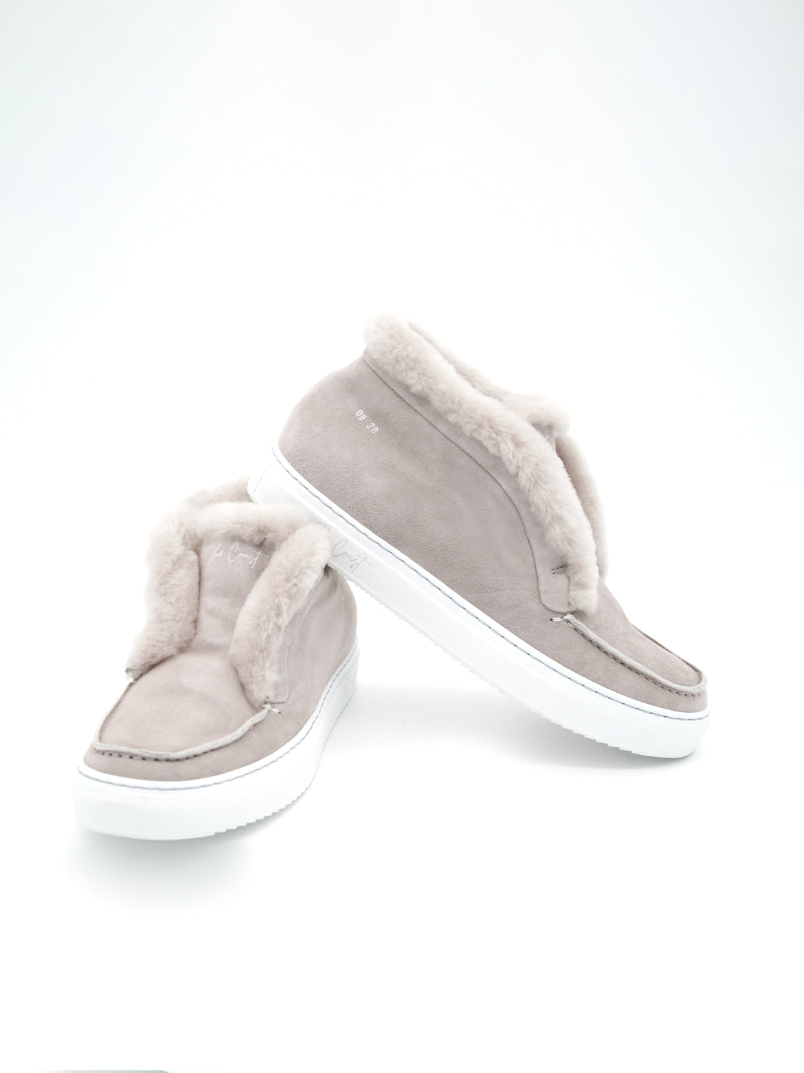 Charles Sneaker Paar – grau mit Innenfutter aus Lammfell