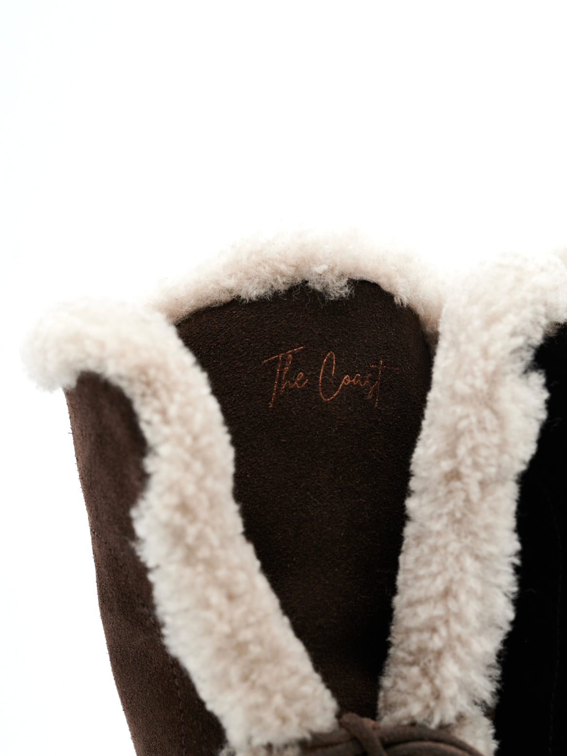 Detailansicht – Innenfutter Curly Lamm braun