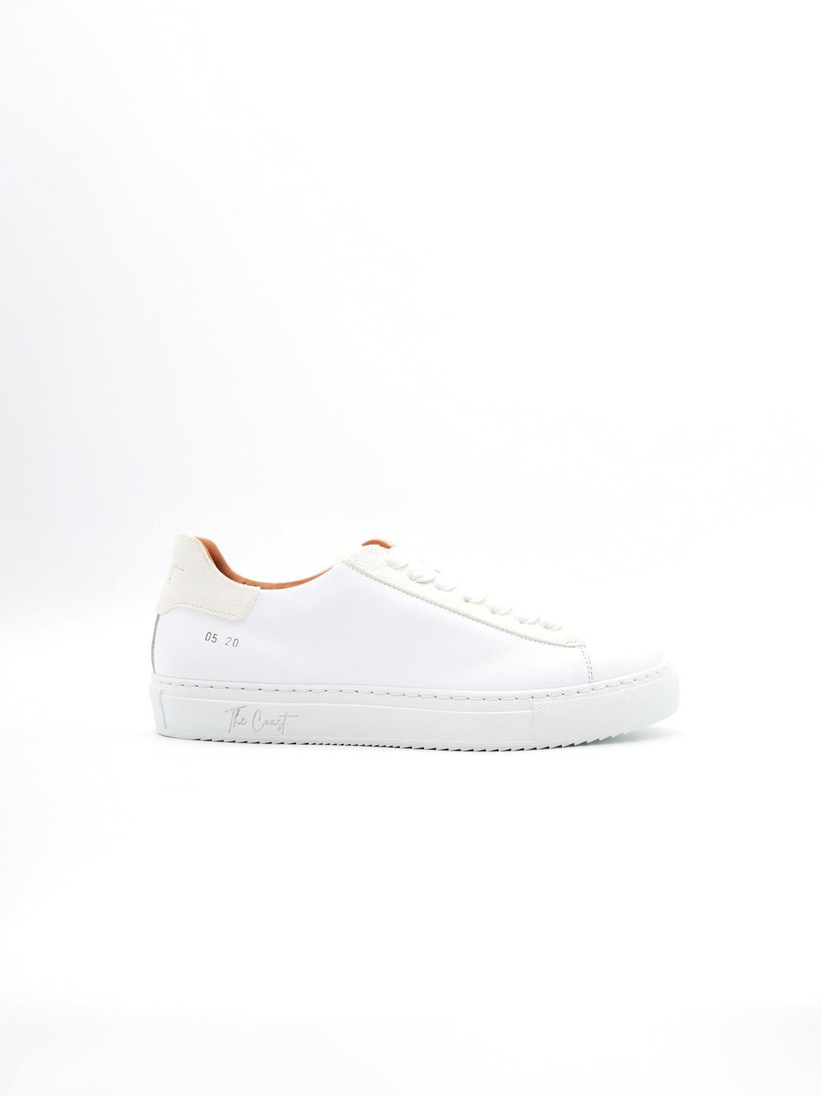 Chloé Sneaker mit Sohle in Weiß – Seitenansicht mit cremefarbenem Detail