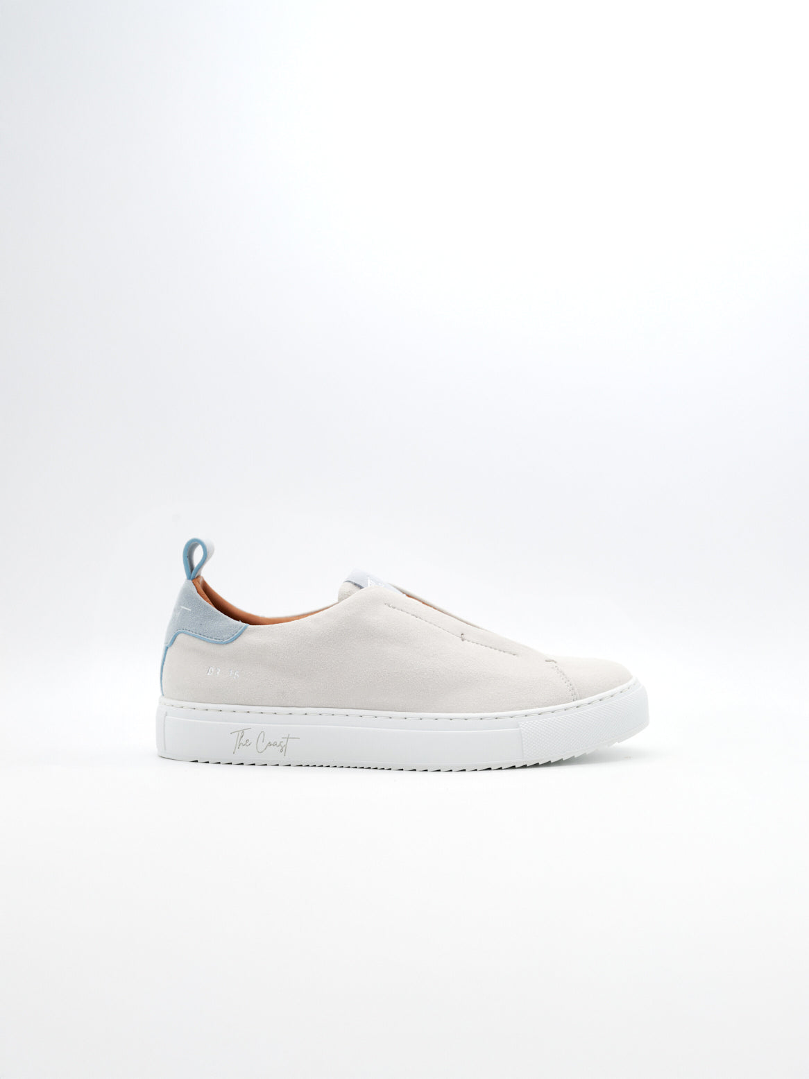 Lexa Slip-In Damen Sneaker in Creme mit blauen Details – The Coast