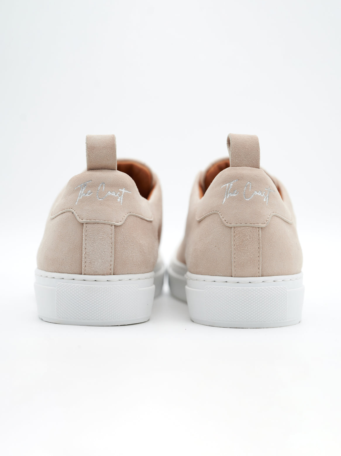 Lexa Slip-In Damen Sneaker aus sandfarbenem Ziegenvelours mit Gummisohle