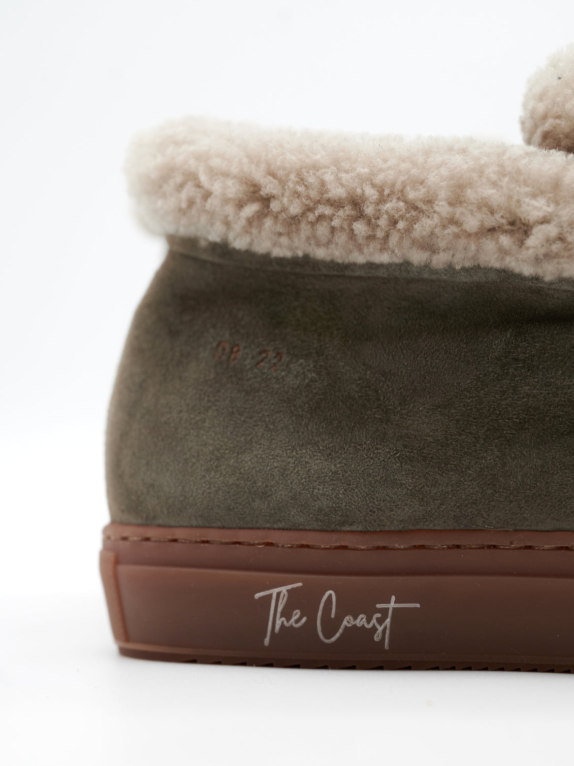 Charlie Stiefelette – Detail Sohle und Lammfellkragen