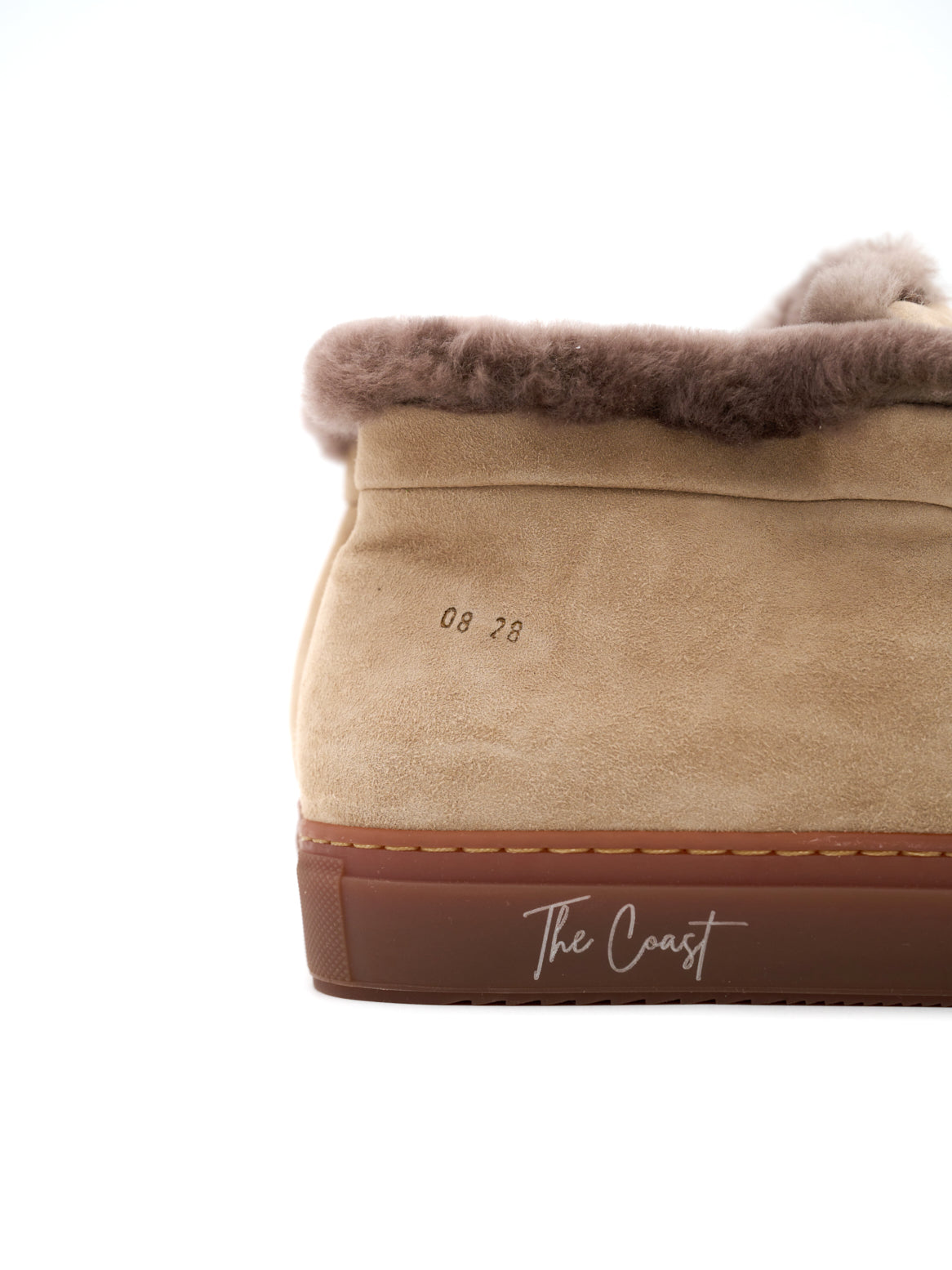 Charles Lammfell-Sneaker – seitlich mit Sohle in Braun