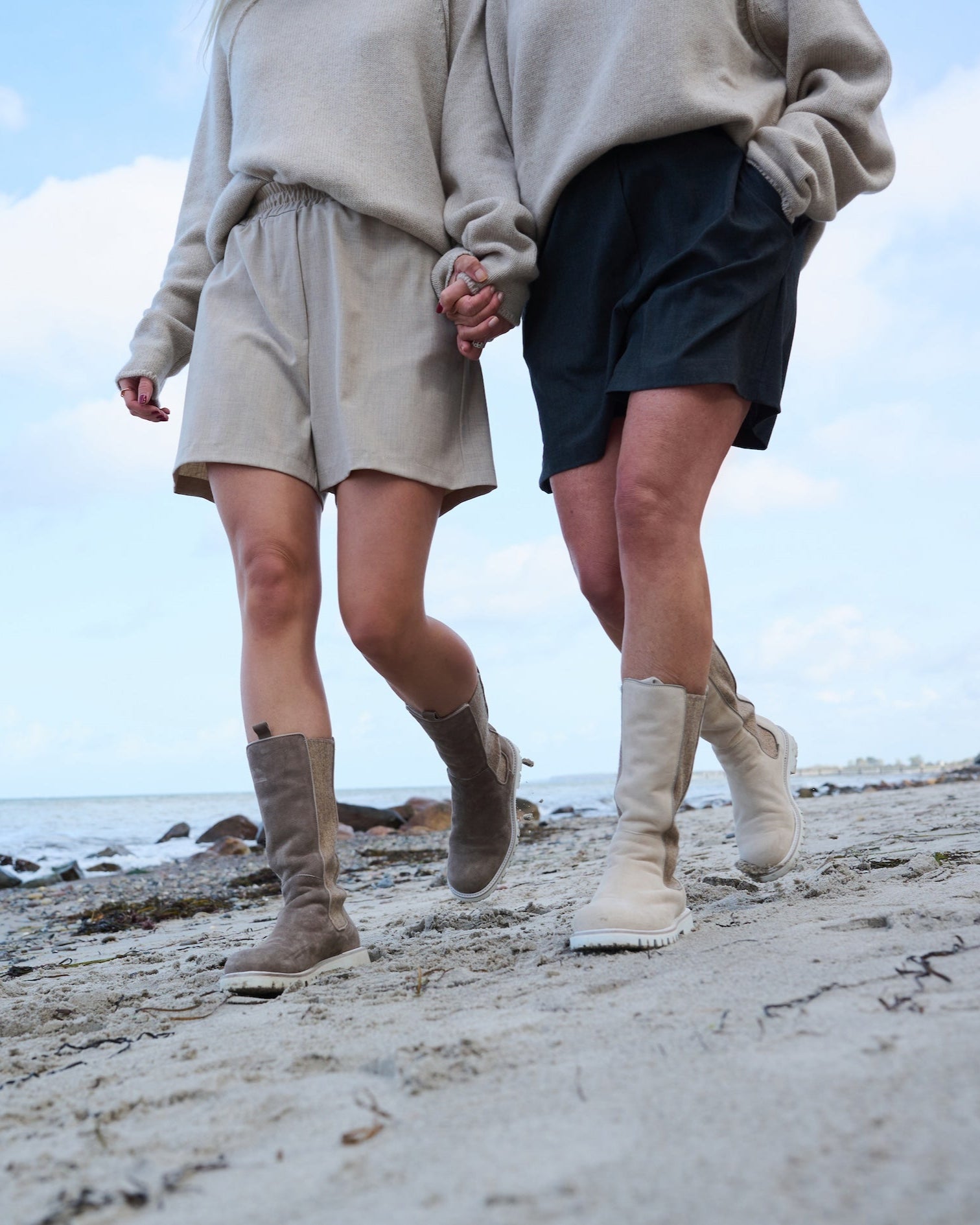 Cipriana Stiefel – Kombination aus Lammfell und Velours, getragen bei Wind und Wetter