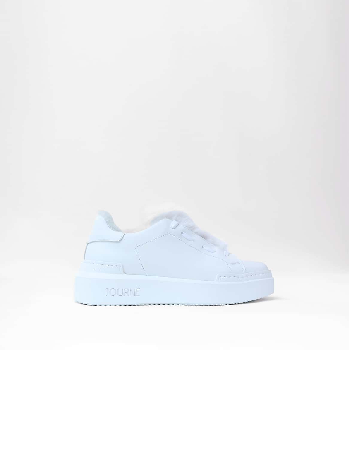 Journé Sneaker mit Fellapplikationen