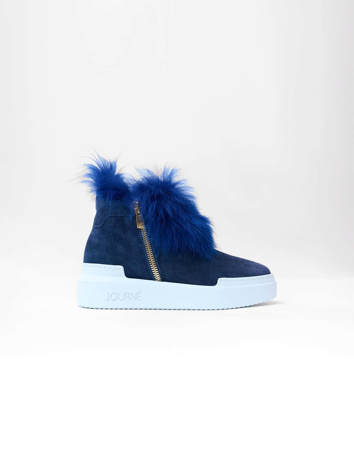 Exklusiver Luxus Chelsea-Stiefel in Blau