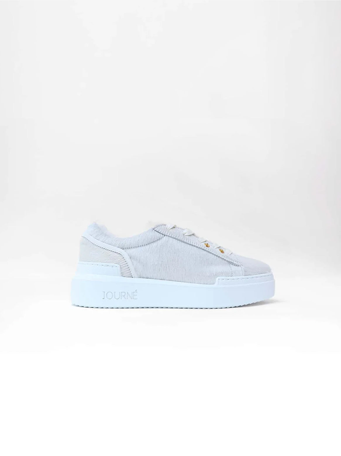 Allegra Sneaker Creme mit Ledertags – Seitenansicht