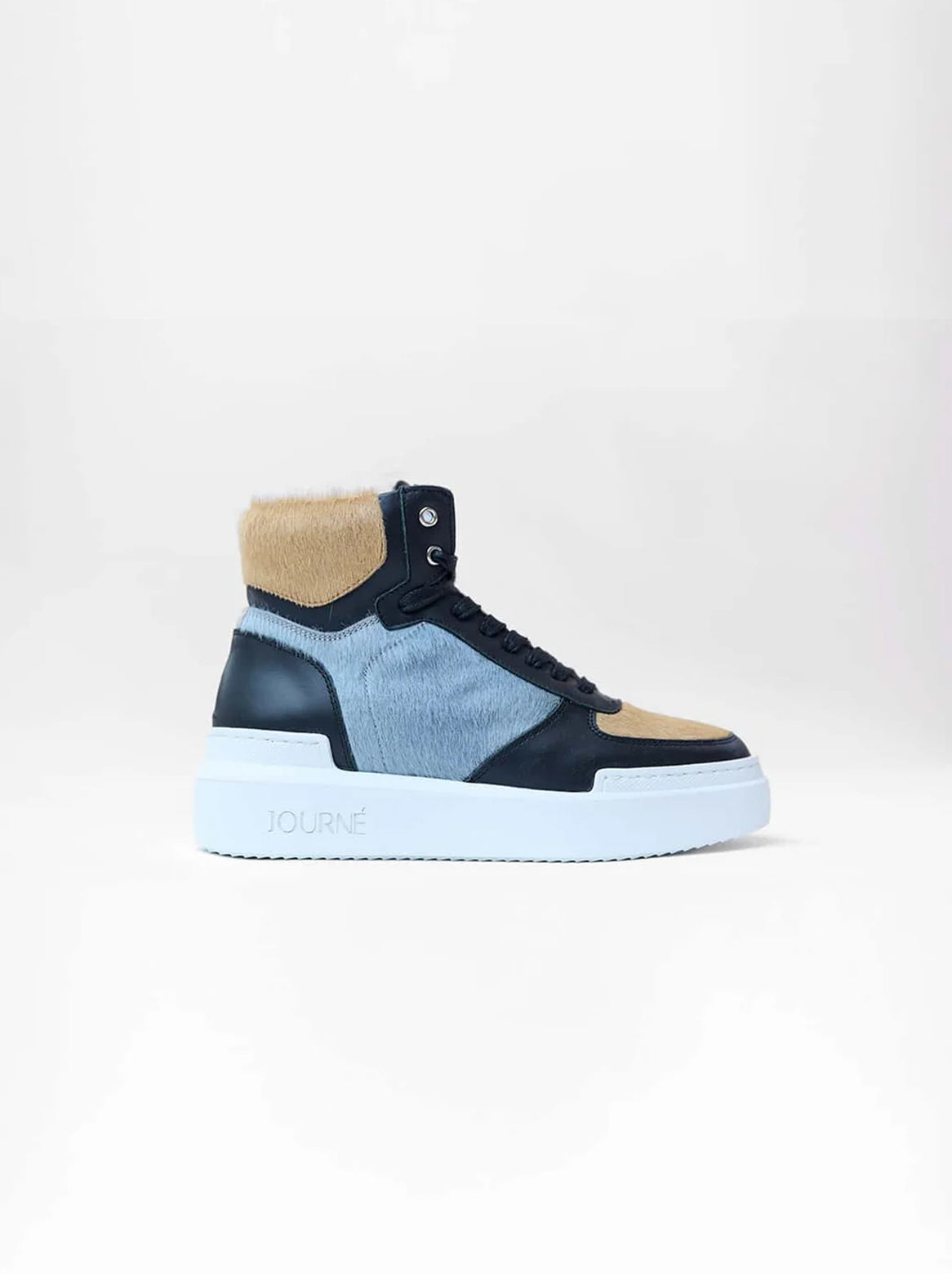 Hanna High-Top Sneaker in Grau – Seitenansicht