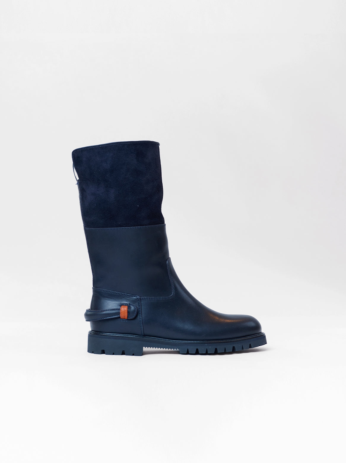 Winterstiefel Dunkelblau mit Lammfellfutter