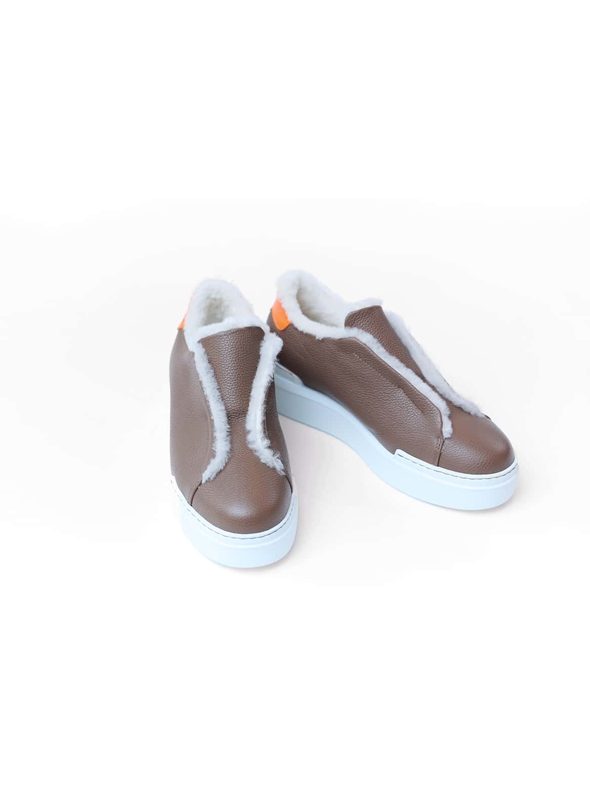 Lexi Slip-In Taupe mit Lammfellfutter