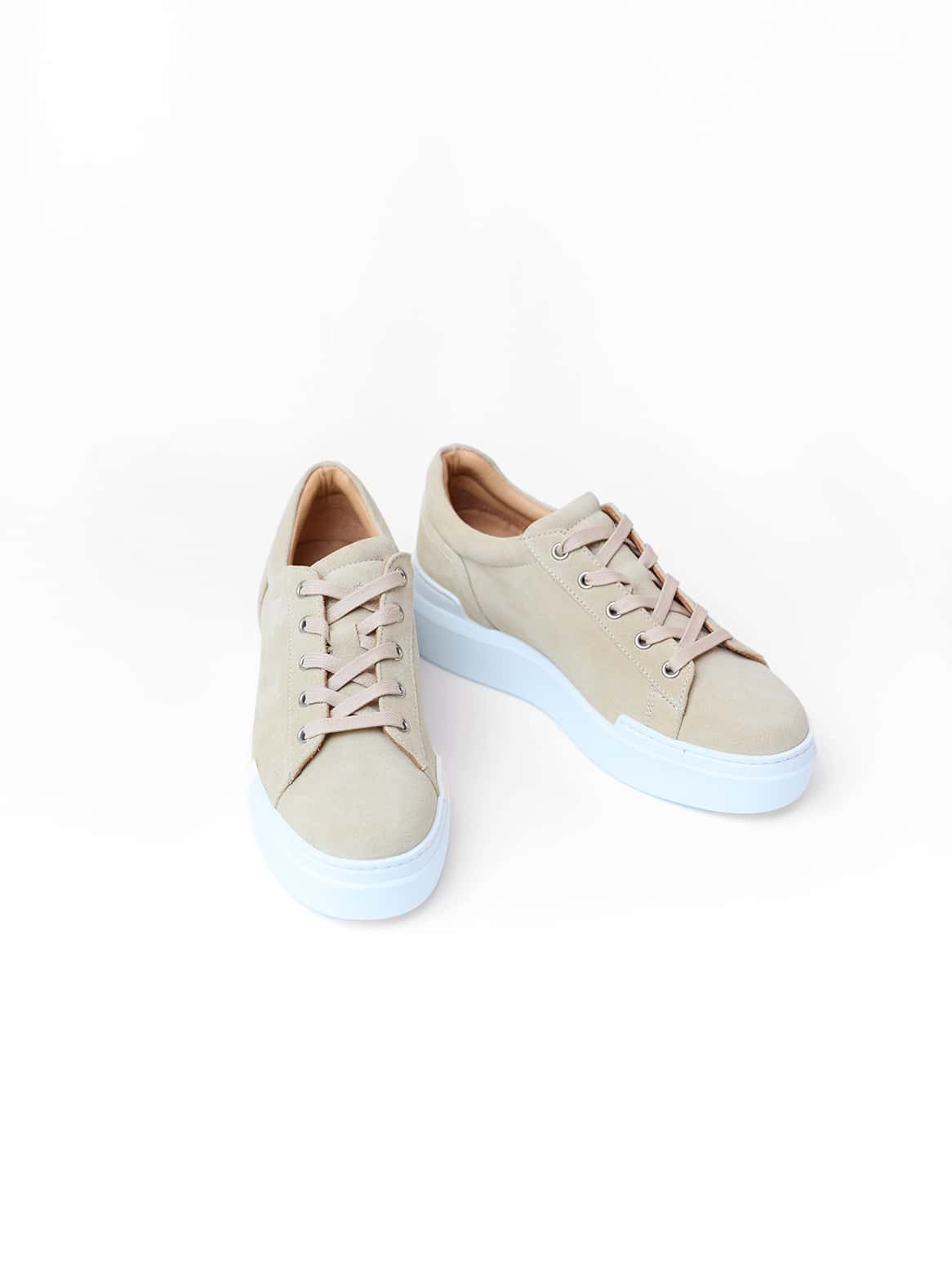 Journé Velour Sneaker Sand