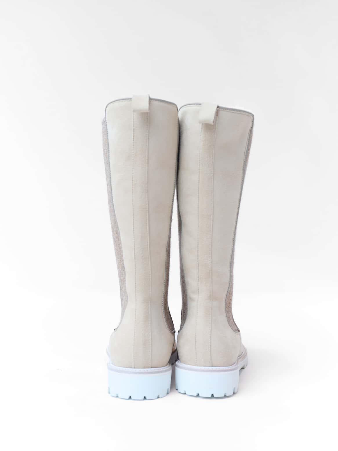 Cipriana Damenstiefel mit Strick-Schaft und Gummisohle – Rückansicht