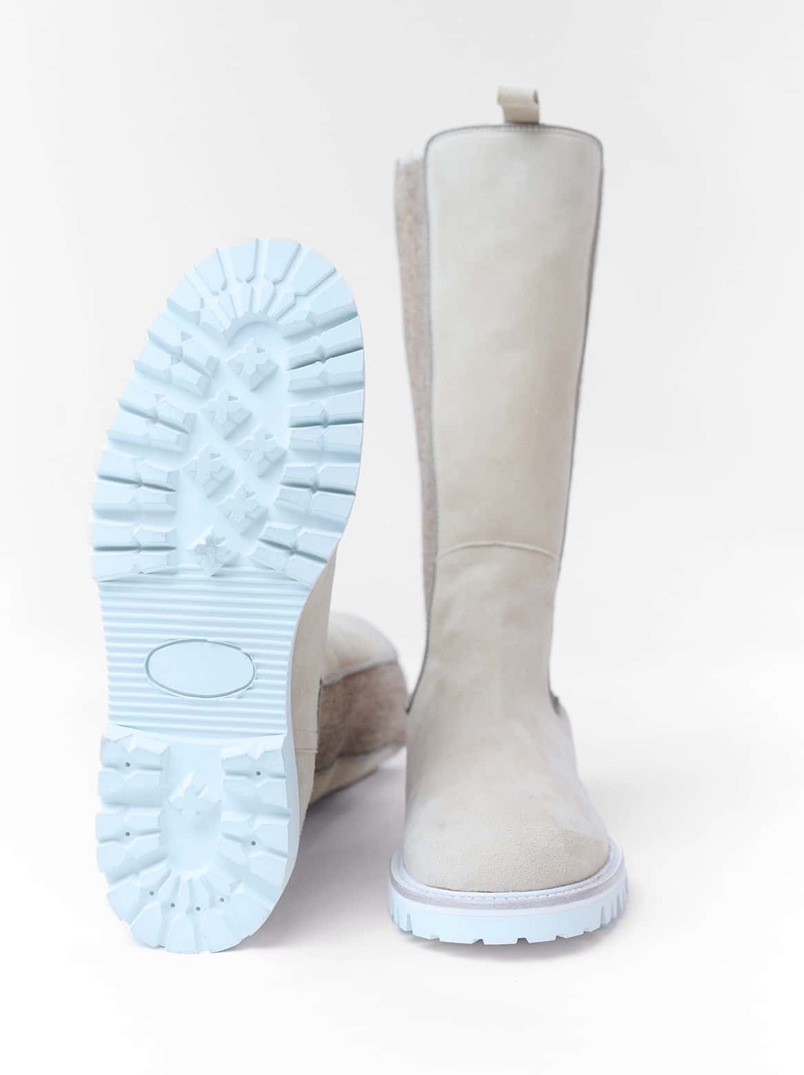 Cipriana Damenstiefel mit Strick-Schaft und Gummisohle