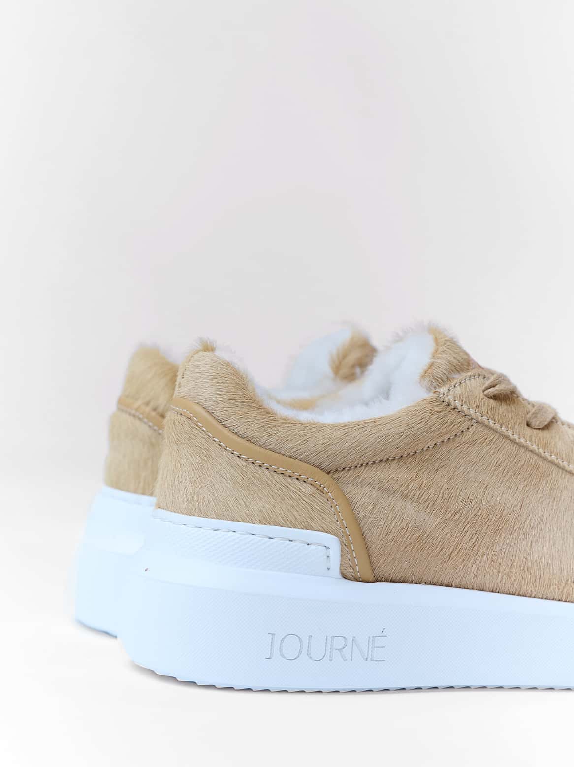 Emilie Sneaker Braun – Detailansicht Cavallino-Fell