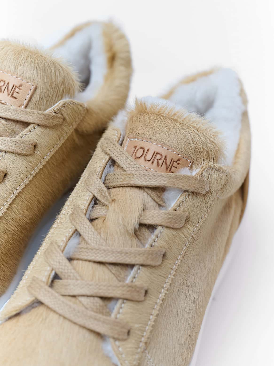 Emilie Sneaker Braun – Detailansicht Cavallino-Fell