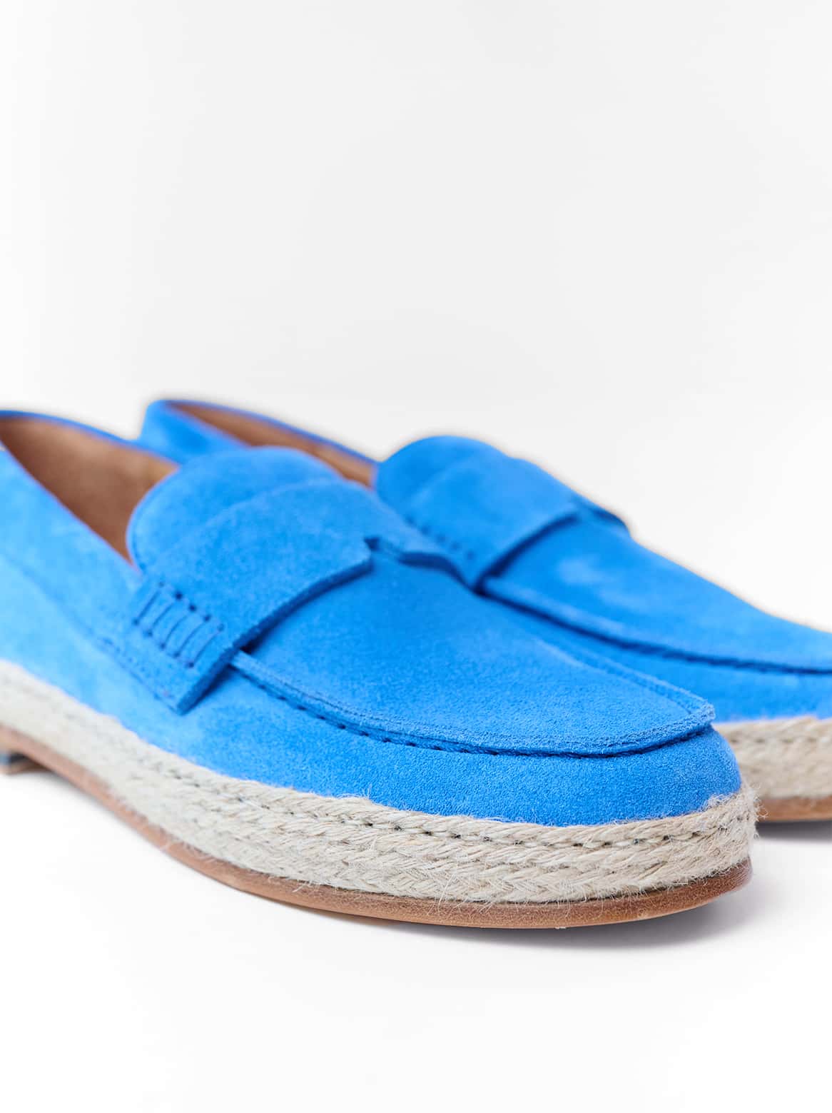 Sommerlicher Slipper aus Italien – Capri Modell in Azzurro