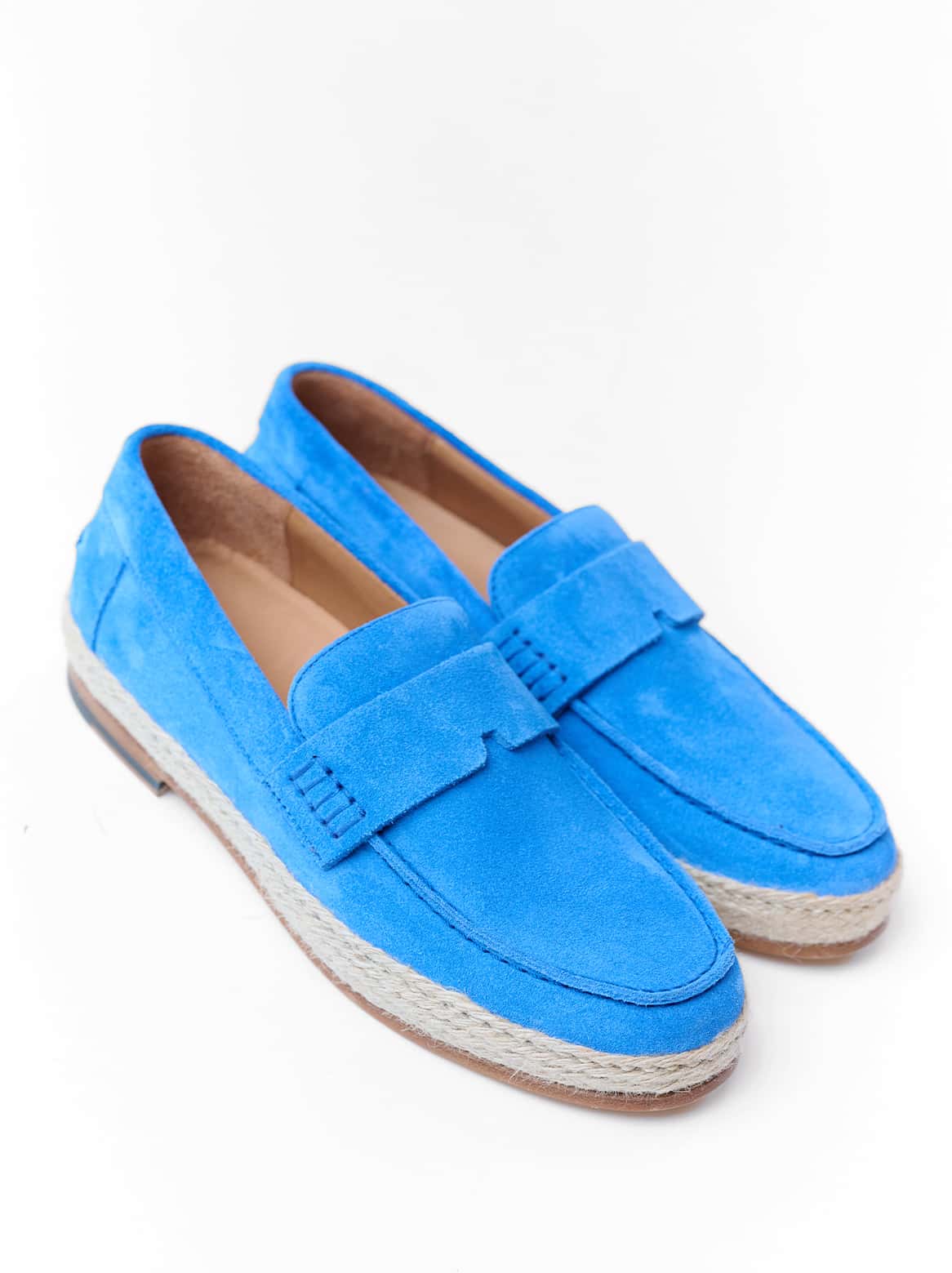 Sommerlicher Slipper aus Italien – Capri Modell in Azzurro