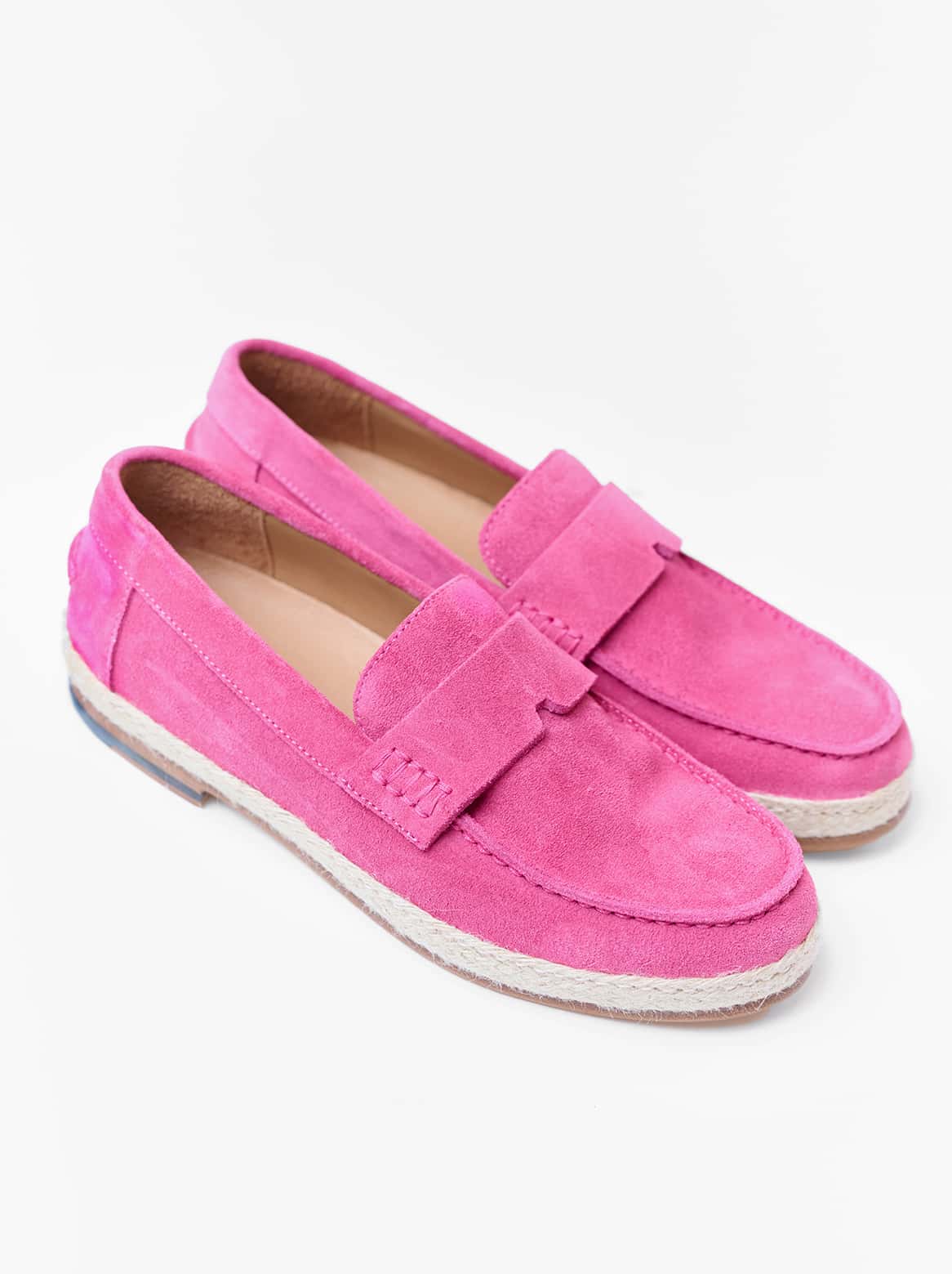 Sofia Espadrilles Pink – Schrägansicht mit Fokus auf Farbe & Struktur