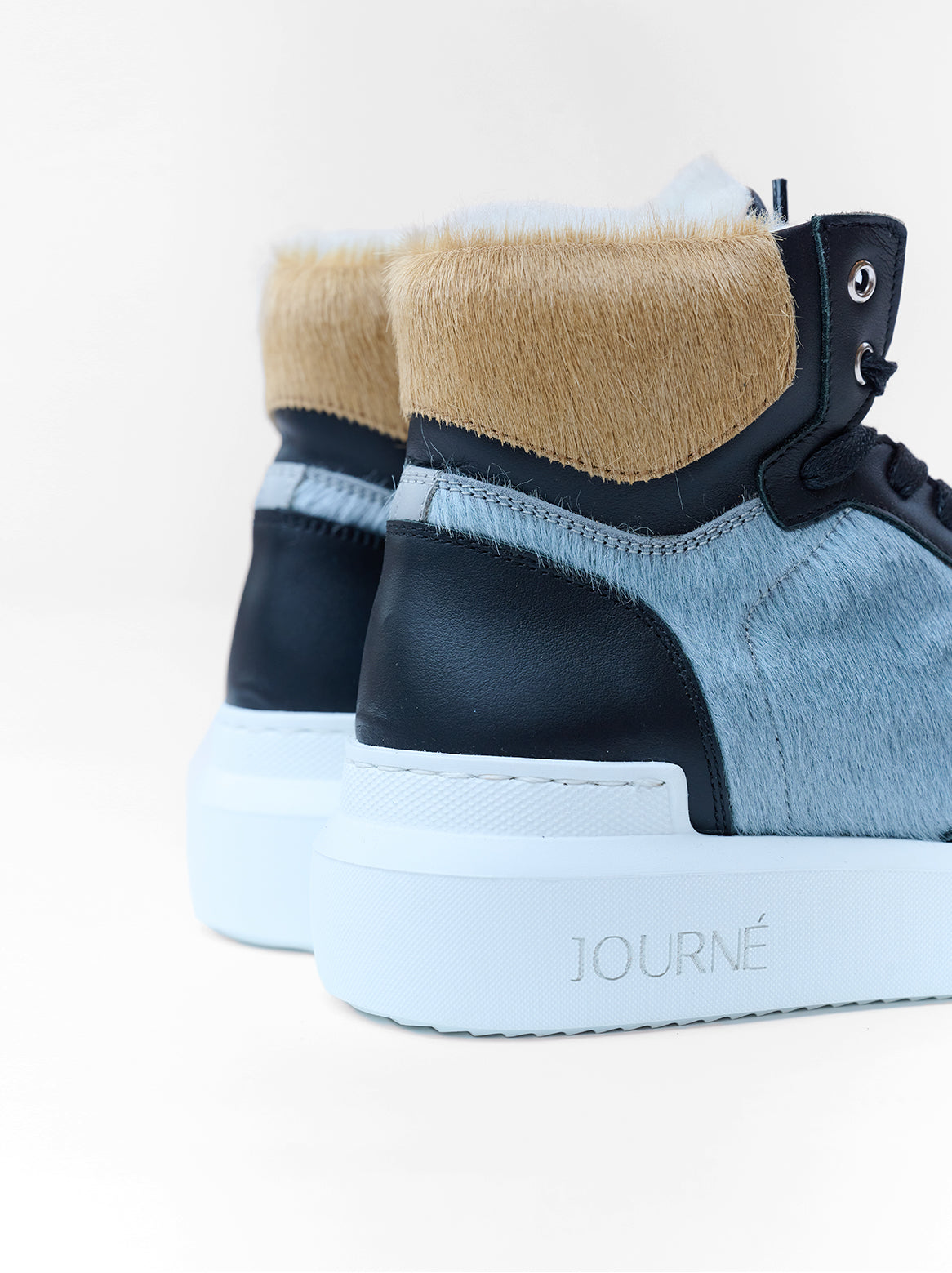 Hanna High-Top Grau – Lammfellfutter & Reißverschluss im Detail