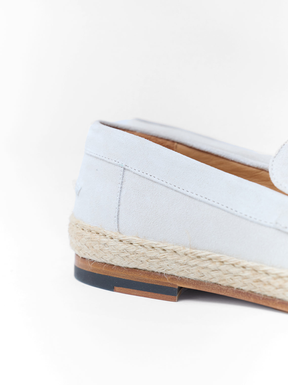 Einzelansicht von hinten – Espadrilles Sand mit Kontrastsohle