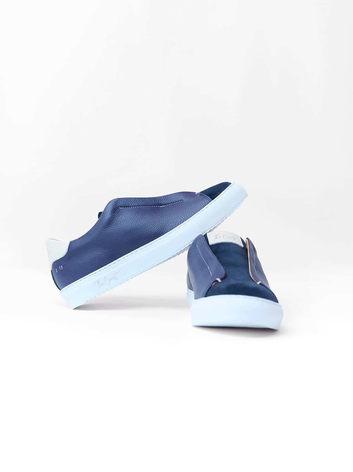 Beni Slip-In Sneaker dunkelblau Seitenansicht