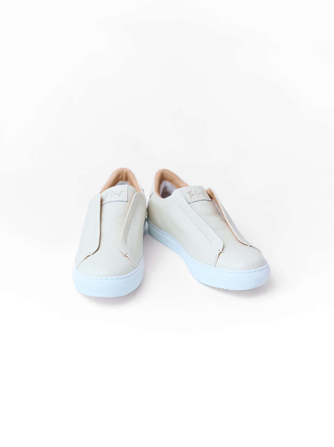 Beni Slip-In Sneaker – Premium Offwhite Leder mit Lammfellfutter