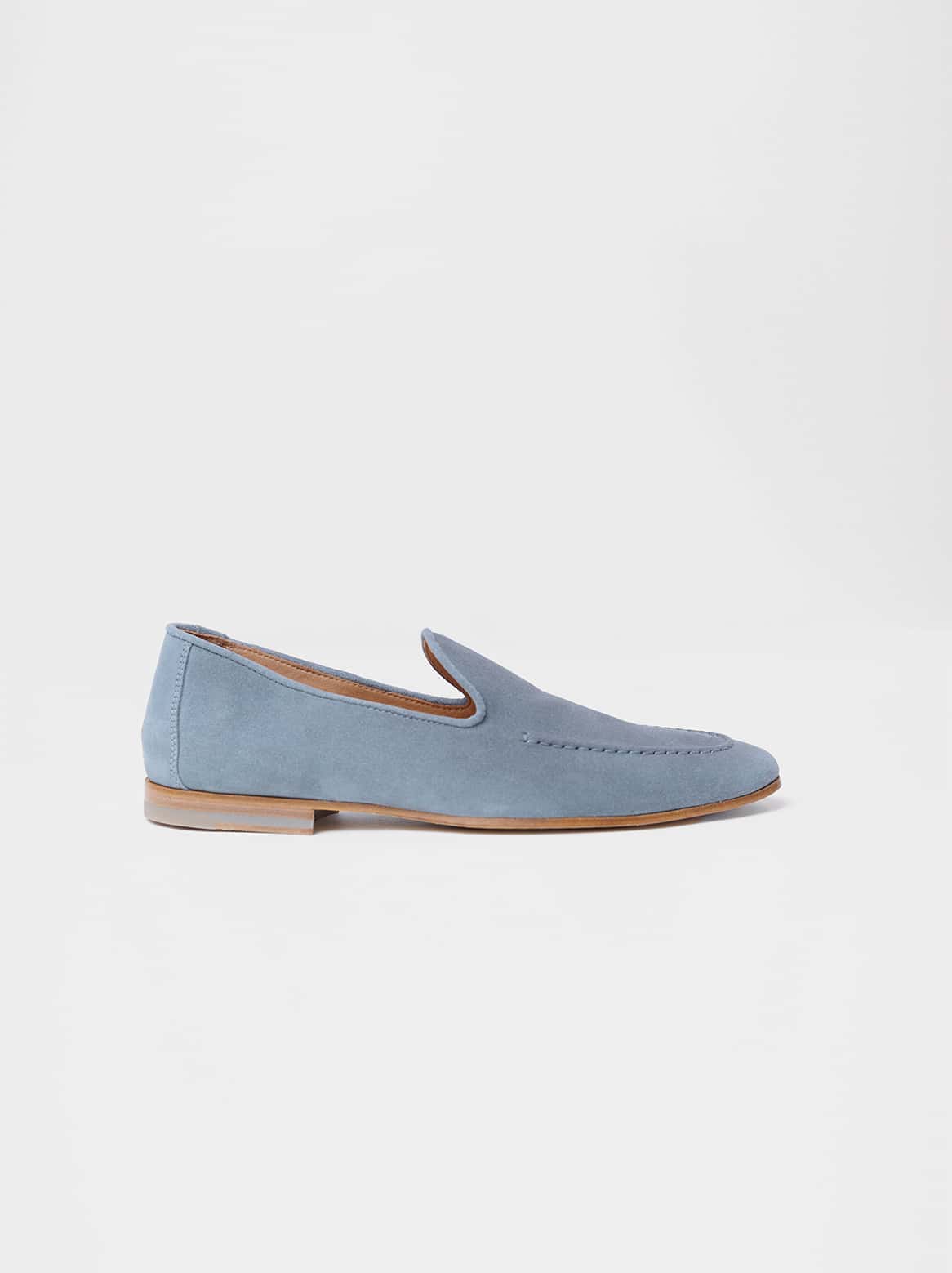 Loafer aus Ziegenvelours in Braun