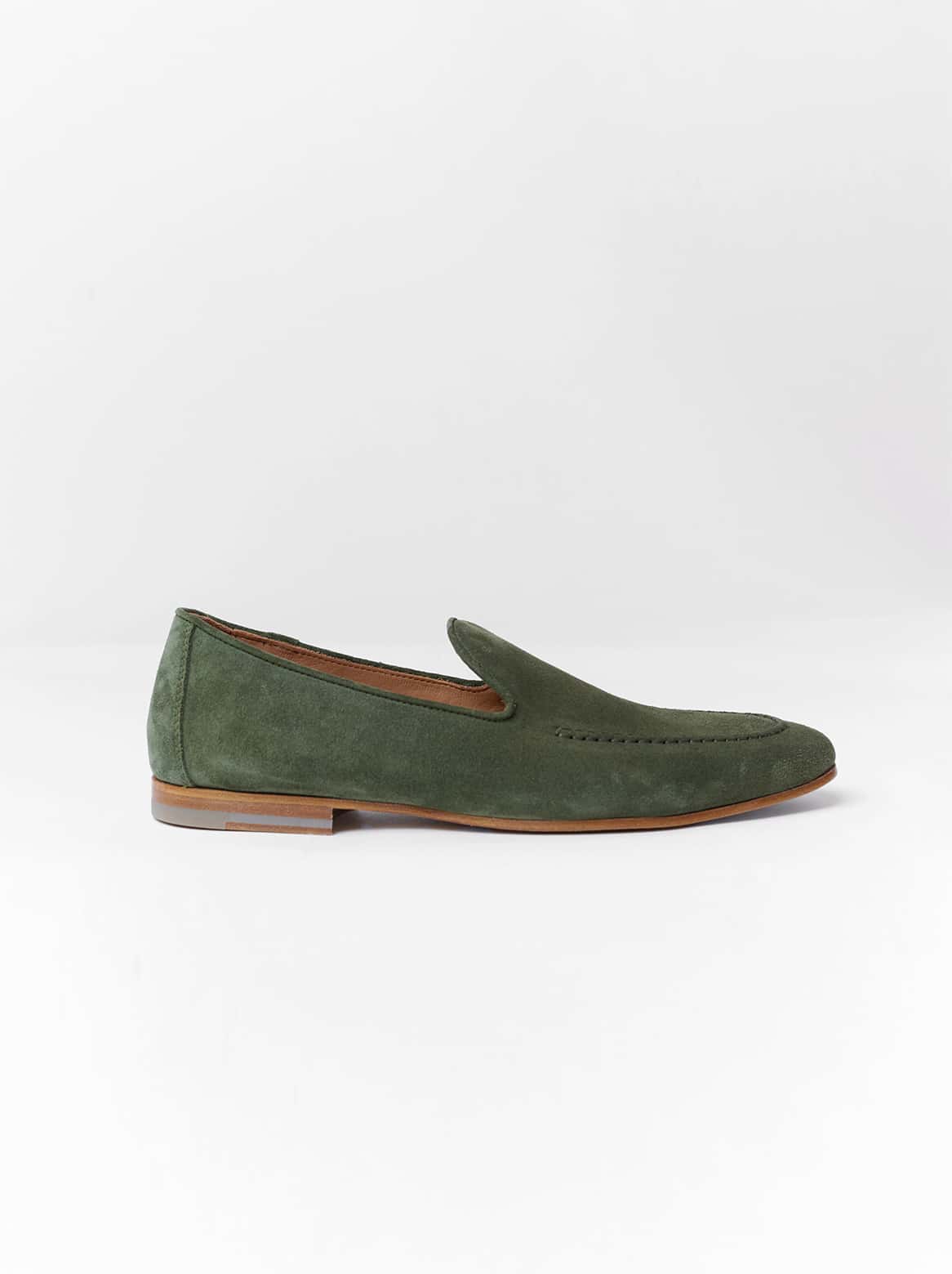 Loafer aus Ziegenvelours in Braun