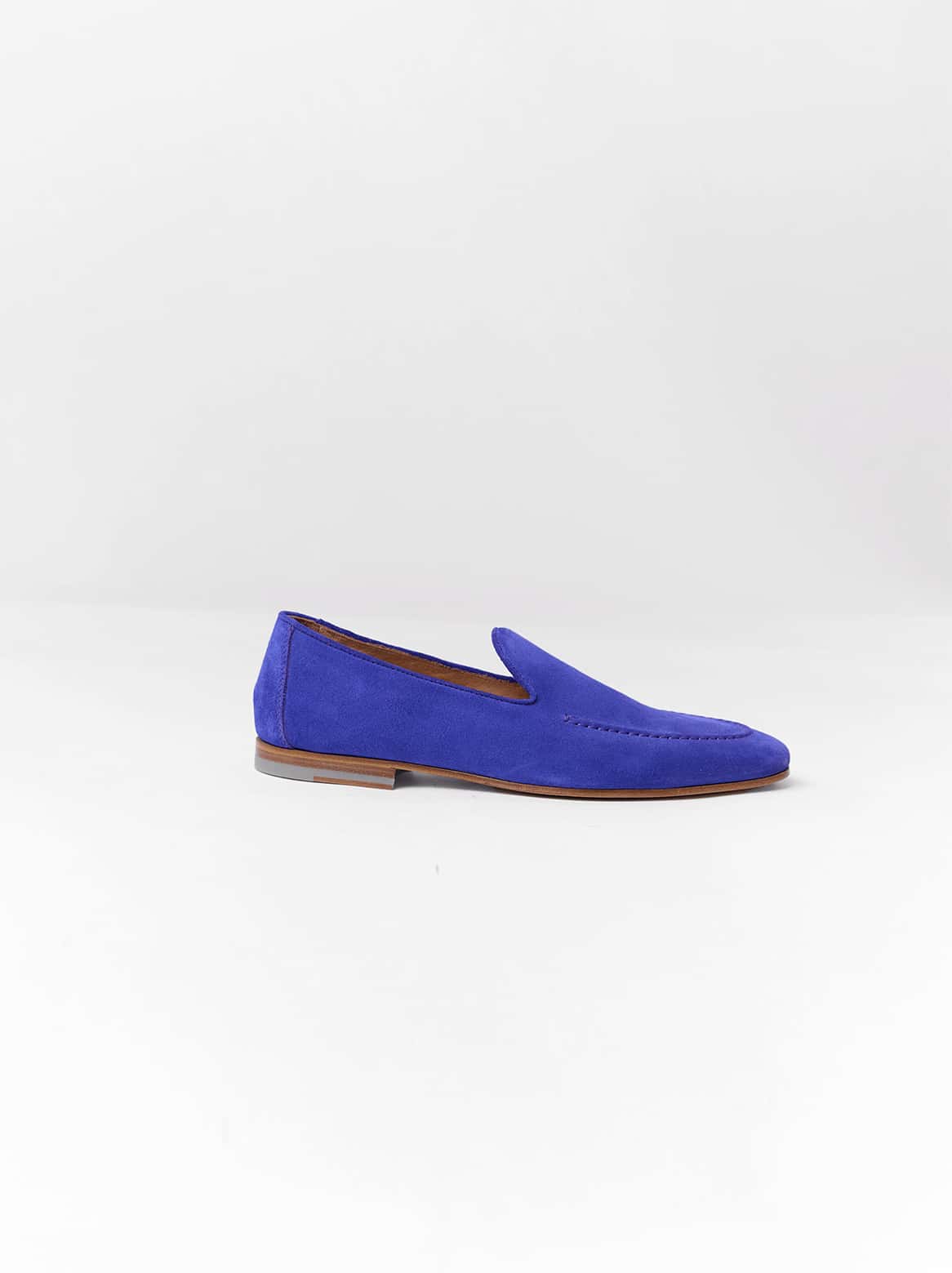 Loafer aus Ziegenvelours in Braun