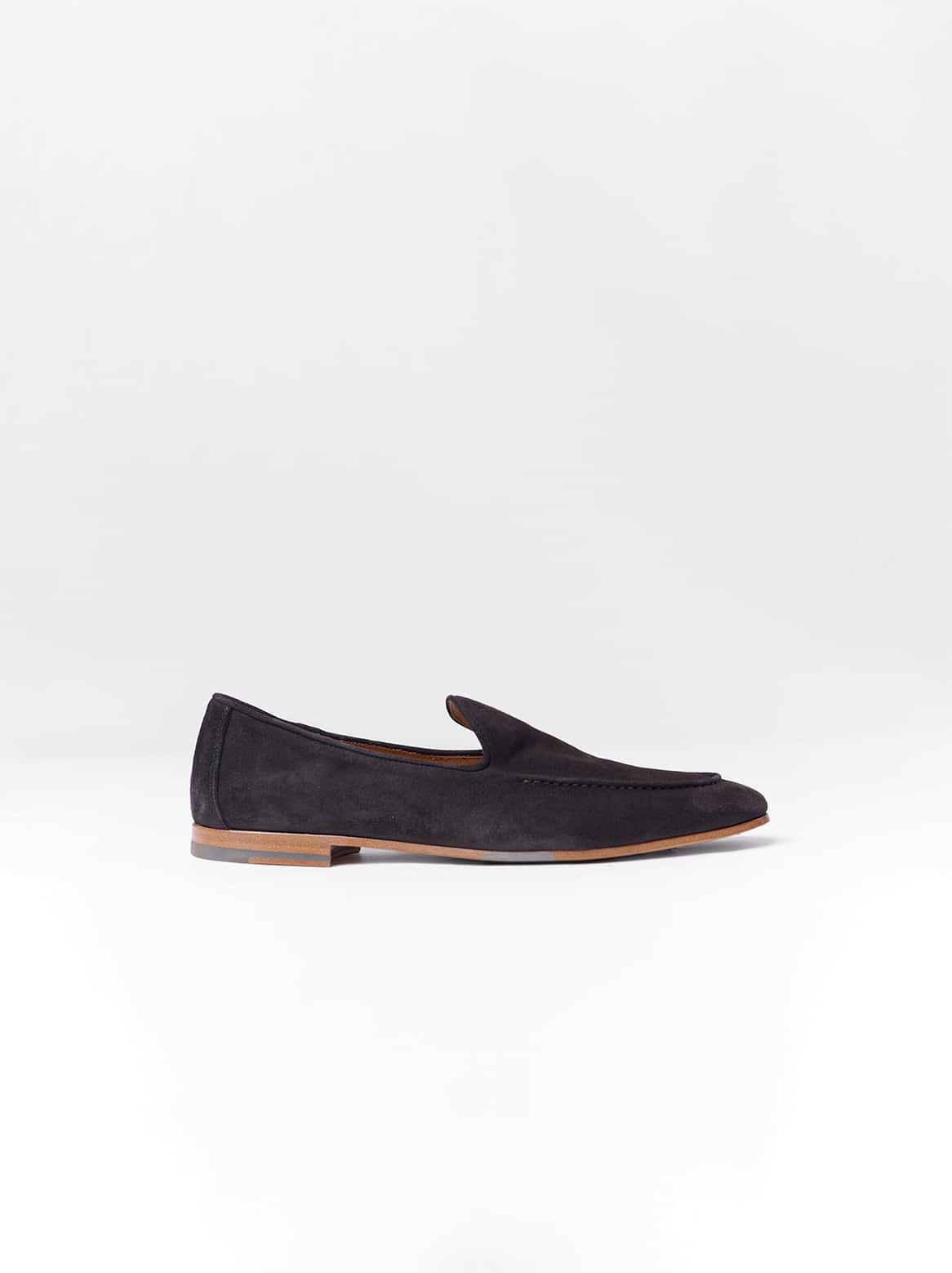 Loafer aus Ziegenvelours in Braun