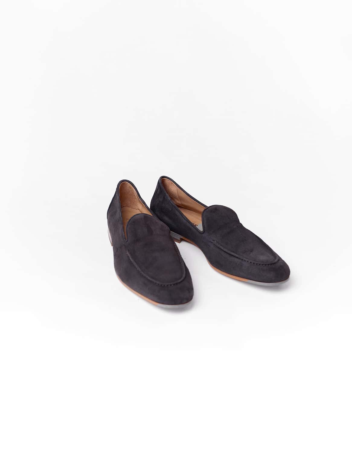 Loafer aus Ziegenvelours in Braun