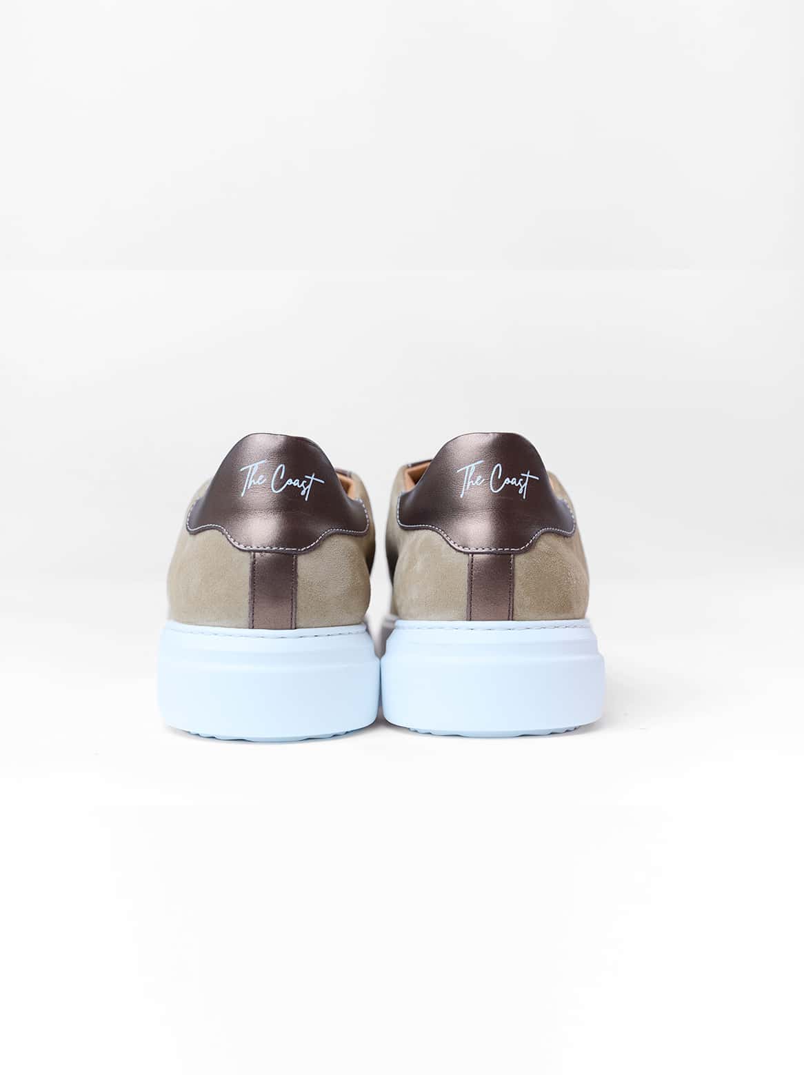 Giacomo Sneaker Antilopen Braun – Rückansicht nebeneinander