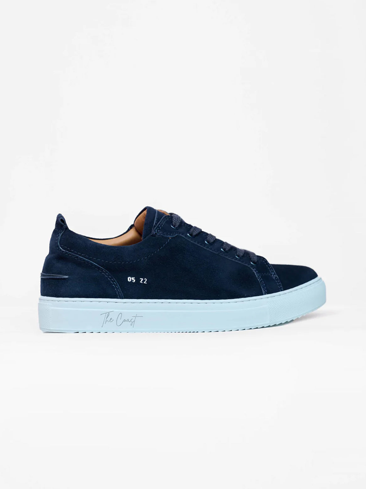 Maxi Sneaker Navy Blau – Seitenansicht links
