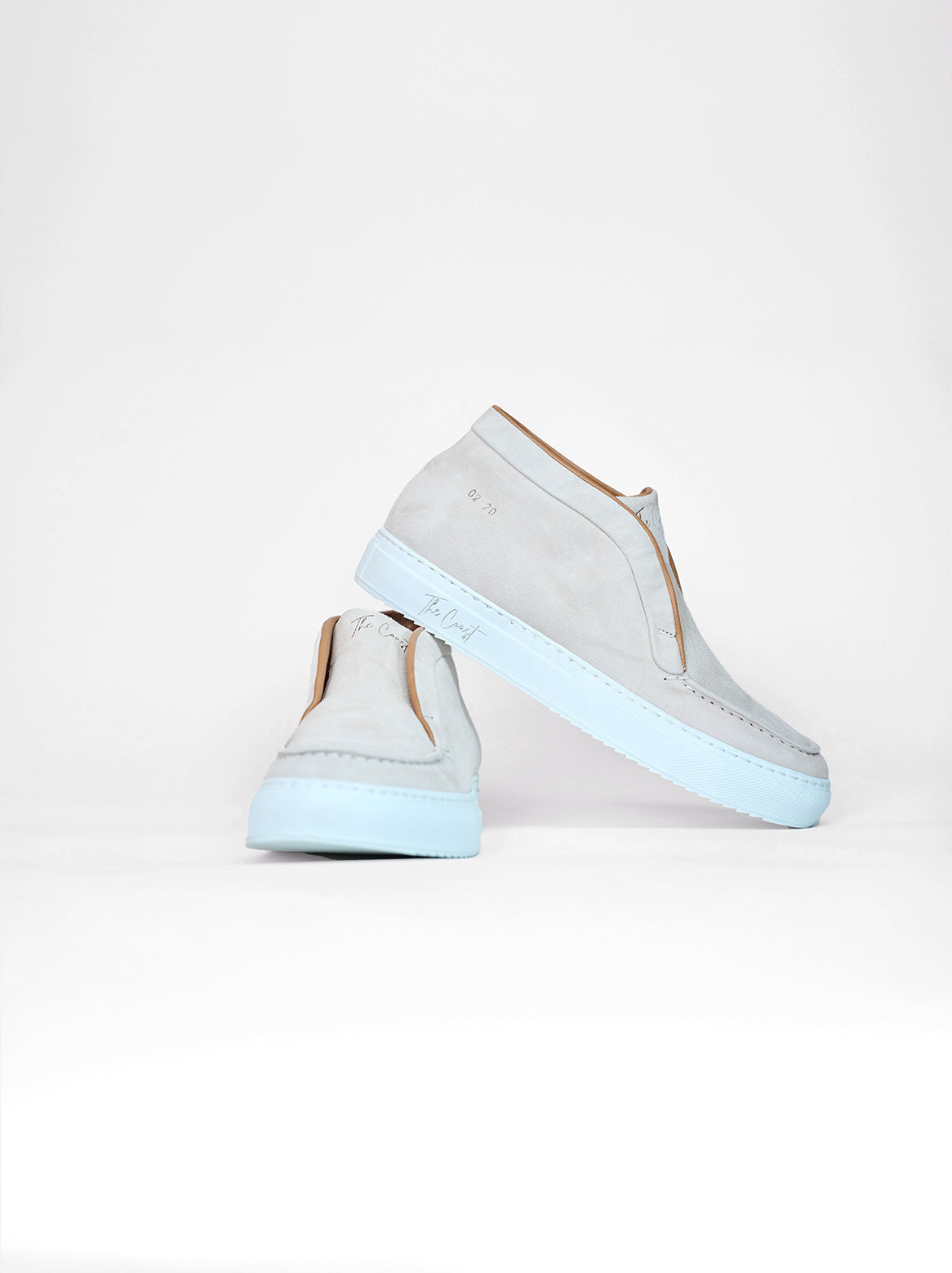 Charlie Sneaker – cremefarbene Stiefeletten mit Plateau-Sohle