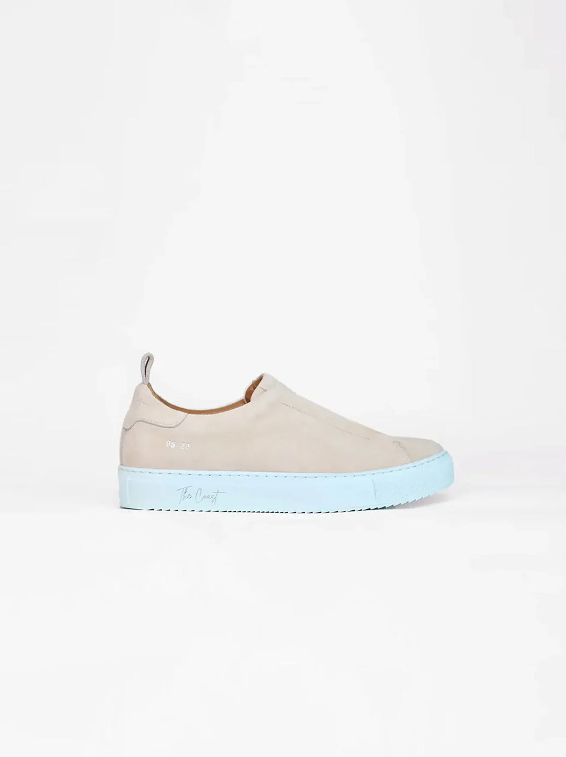 Damen Slip-In Sneaker Lexa in lachsfarbenem Ziegenvelours mit breiter Gummisohle – The Coast.