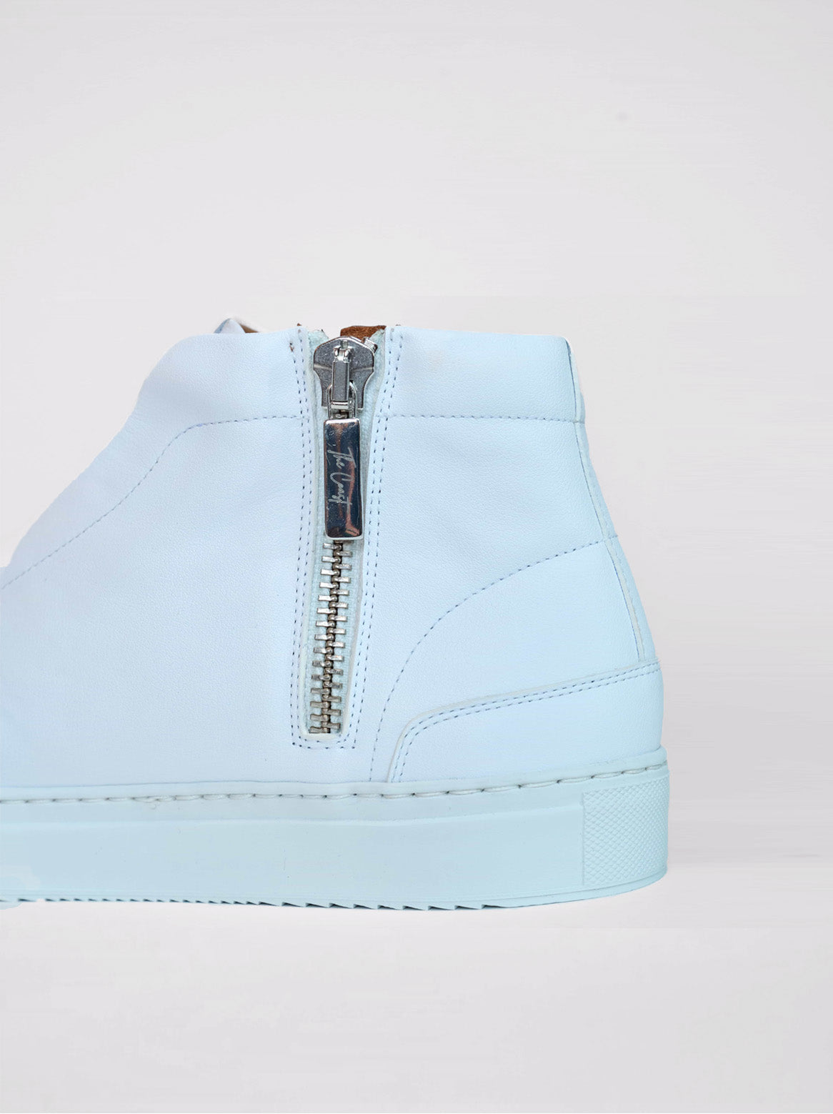 Jensi High Top Sneaker Weiß – Rückansicht mit Reißverschluss