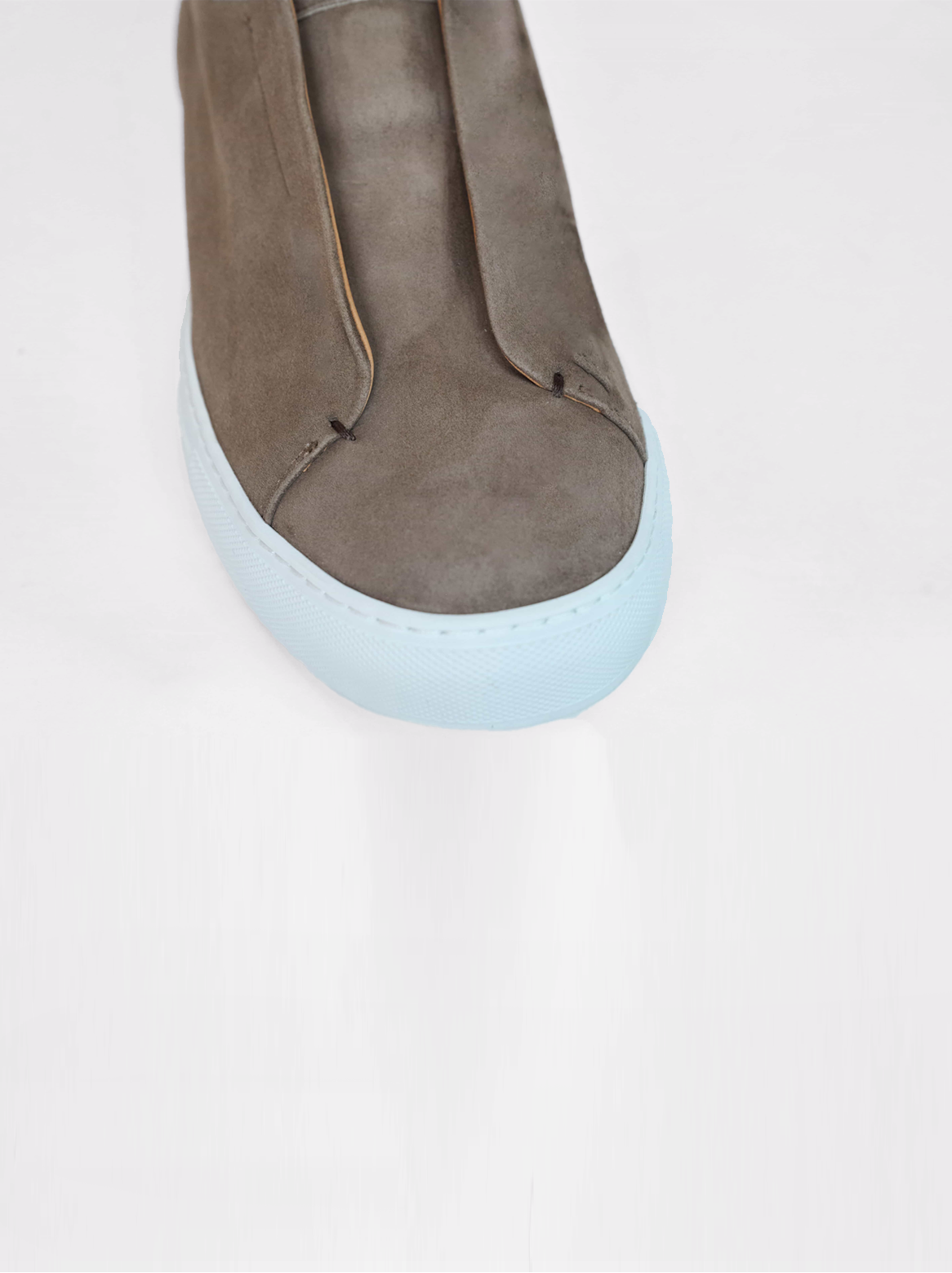 Aufnahme der Schuhspitze mit Struktur des Leders