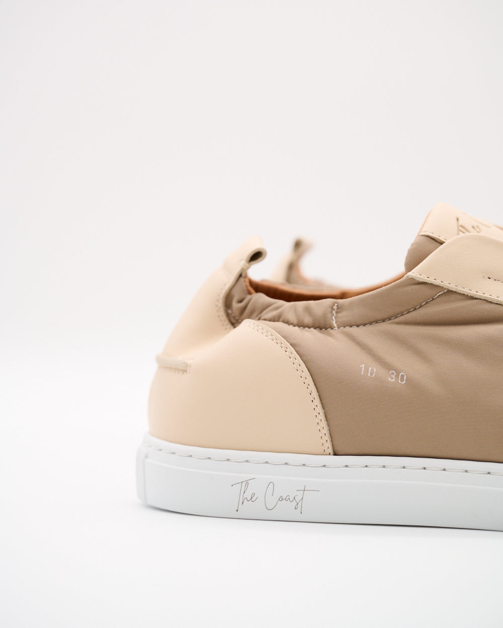 Michele Slip-In Sneaker Nylon-Leder-Kombi Beige