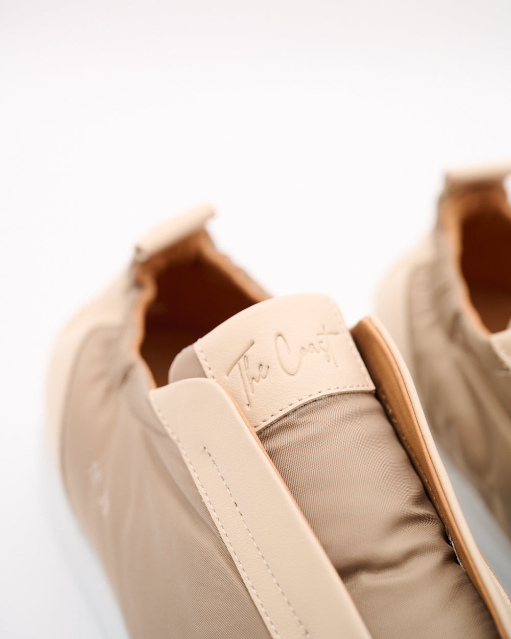 Michele Slip-In Sneaker Nylon-Leder-Kombi Beige