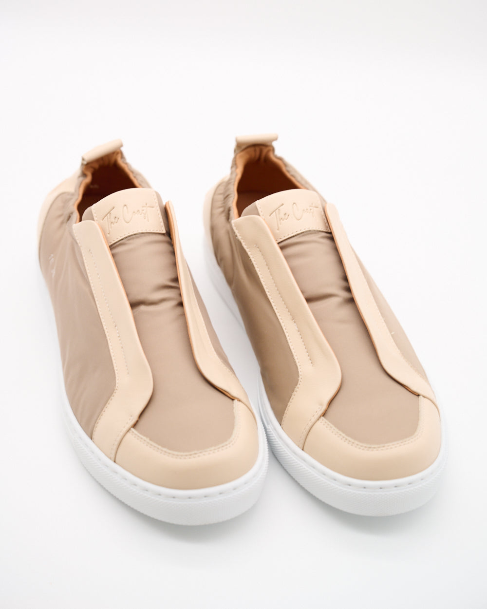 Michele Slip-In Sneaker Nylon-Leder-Kombi Beige