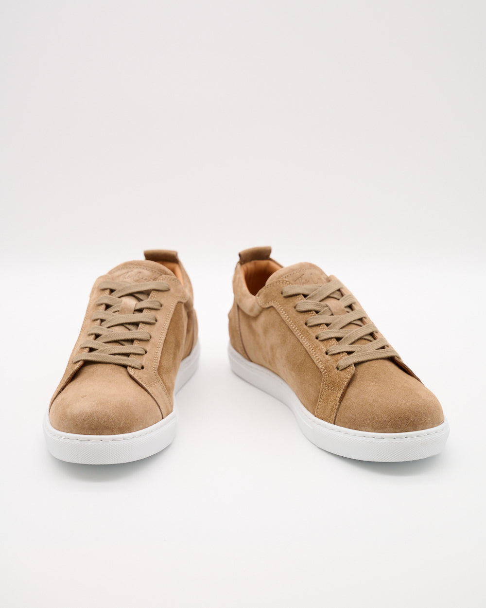 Luca Sneaker – Velours Hellbraun