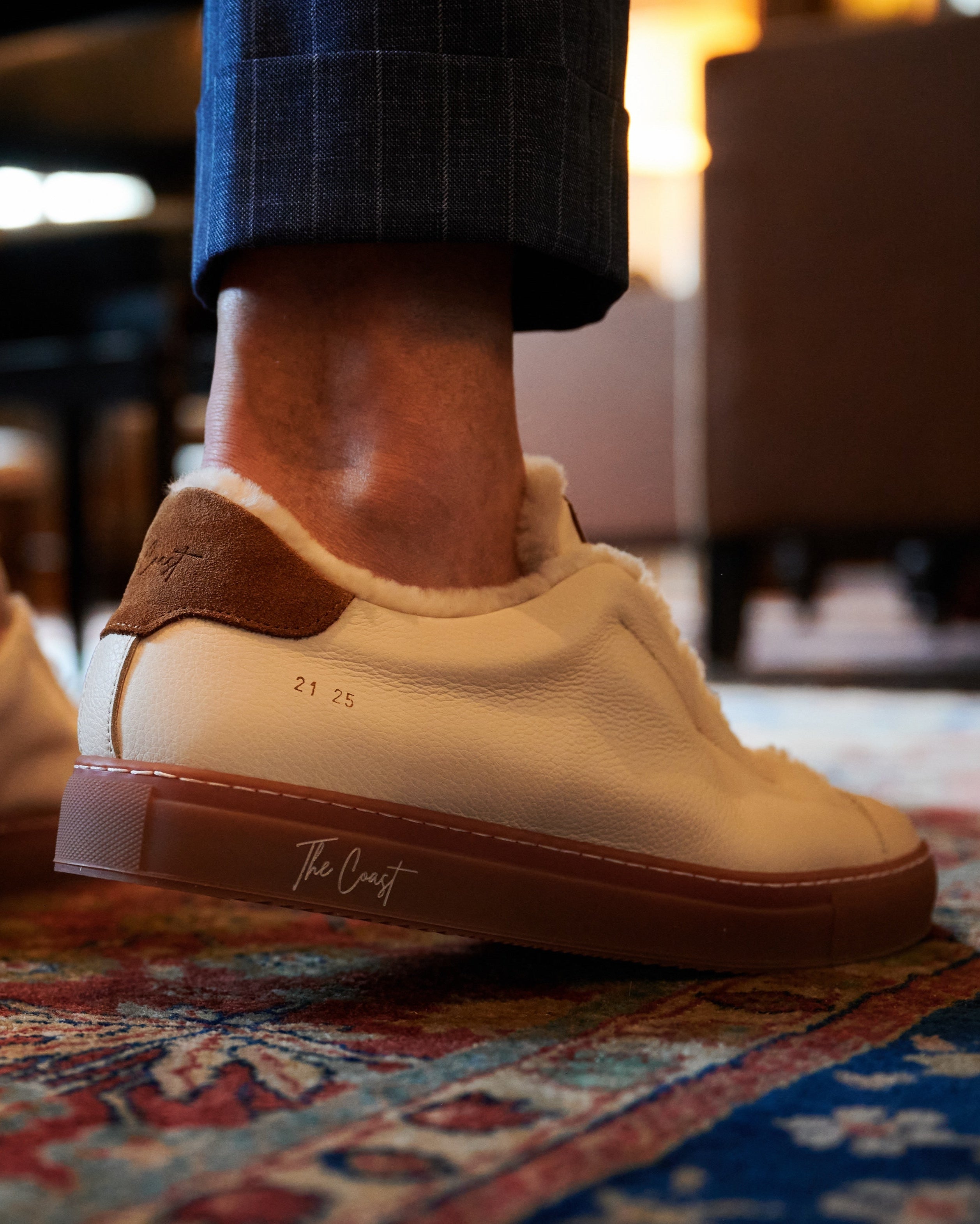 Beni Slip In in Creme Leder