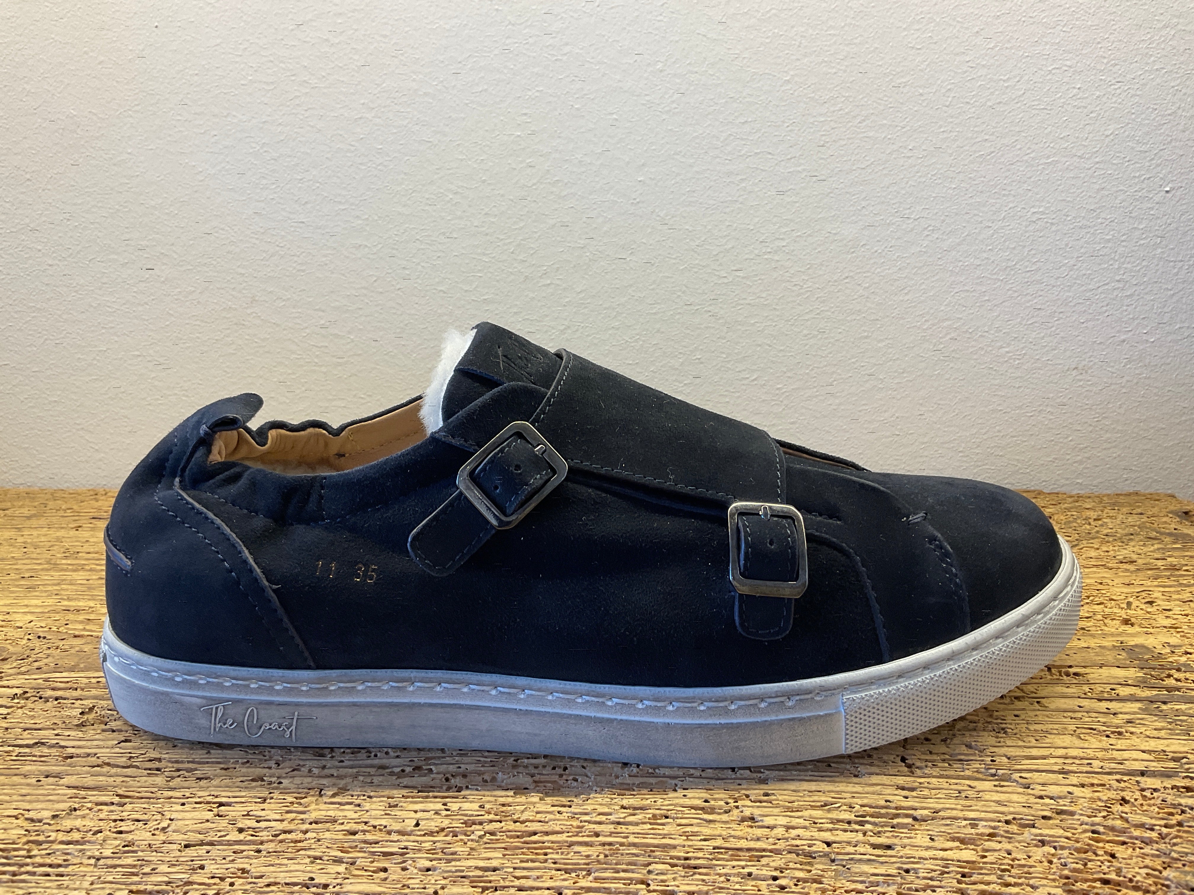 Beni Monk limitierte Sneaker aus Cashmere Leder in Navy für Herren