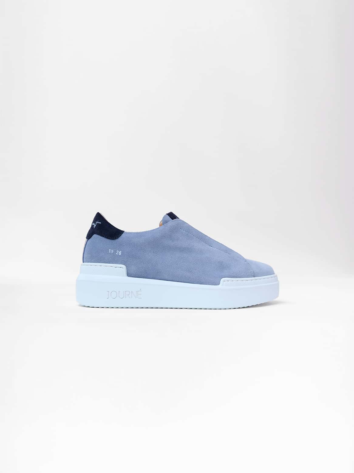Slip-In Sneaker in Velour Blau